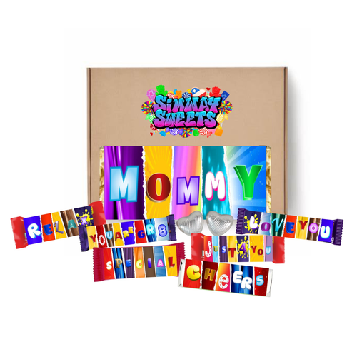 Mothers Day Gift Box With Fun Chocolate Bar Wrappers - Mommy