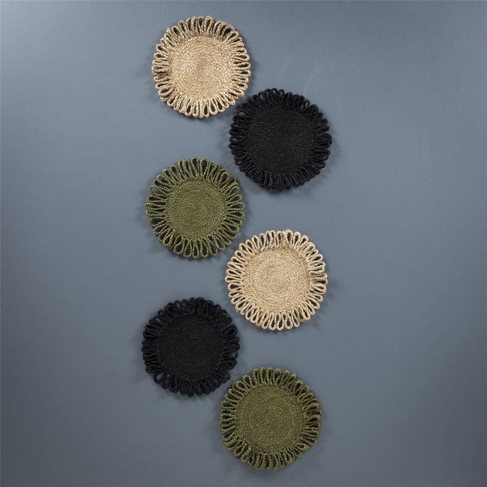 Premium Jute Star 36x36cm Olive Placemats - Set of 2