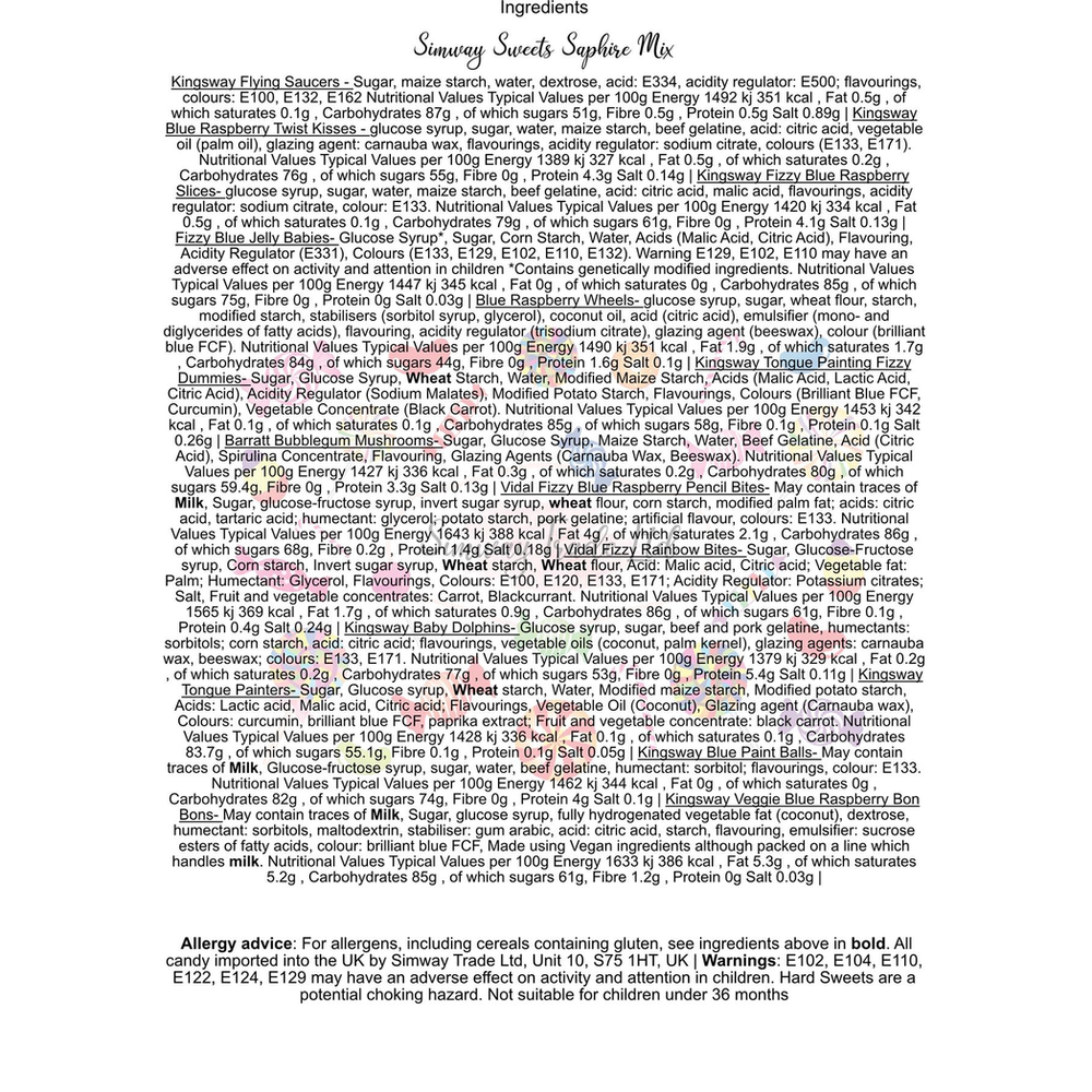 Premium 1kg Blue Pick n Mix Sweets Assortment - Perfect for Baby Showers and Candy Lovers