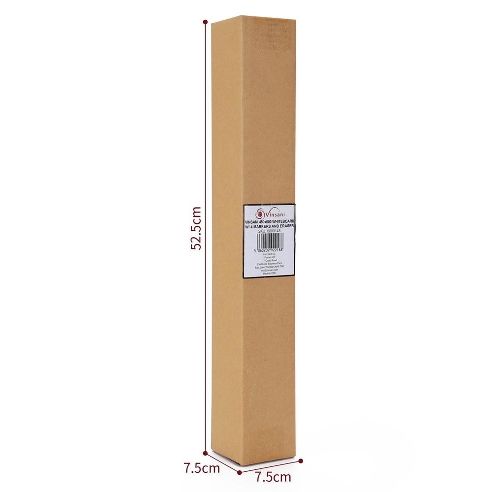Magnetic Whiteboard 45 x 60 cm Size with 4 Dry Wipe Pens and Eraser