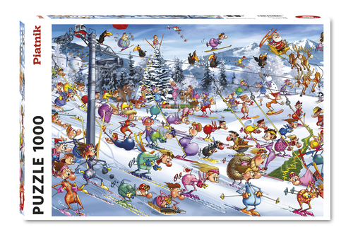 Ruyer - Christmas Skiing 1000 Piece Jigsaw Puzzle