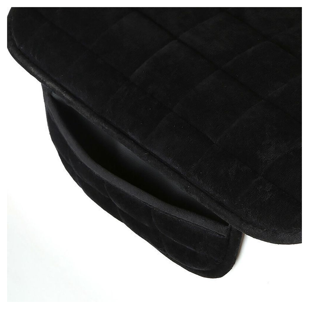 2X Car Front Row Seat Cover Pad Plush Lattice Protector Cushions Mat Universal