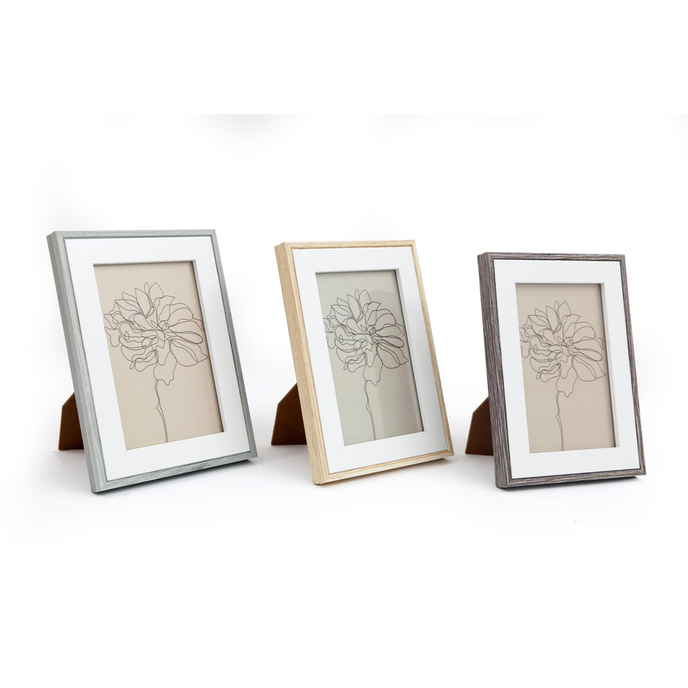 Premium Wooden Edge Photo Frames - Set of 3 | High-Quality | Versatile Display
