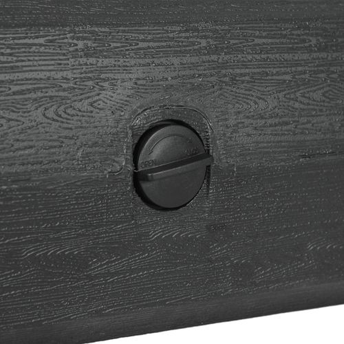 Square Umbrella Parasol Base with Wood Effect, Plastic Parasol Stand, Black