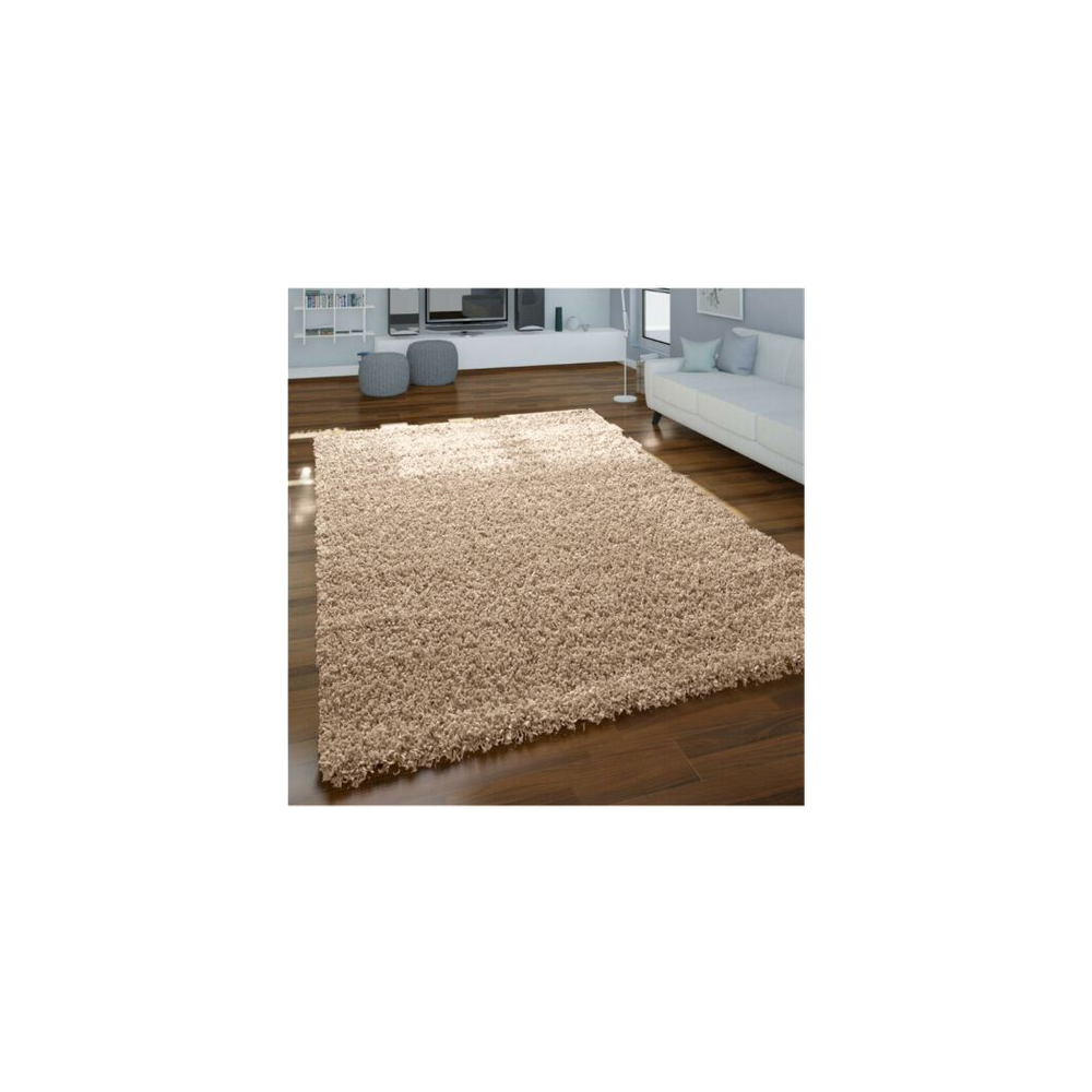 Sale! High-Quality Beige Shaggy Rug - Size: 200 x 290cm | Modern, Durable & Plush