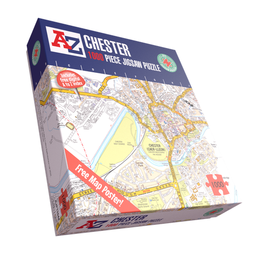 A to Z Map of Chester 1000 Piece Jigsaw Puzzle