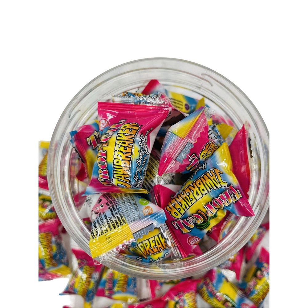 Delicious Jawbreakers Tropical x 40 - Fruit Flavoured Hard Candy - Perfect for Gifting - Fast Delivery - Guaranteed Quality