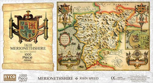 Merionethshire Historical Map 1000 Piece Jigsaw Puzzle (1610)
