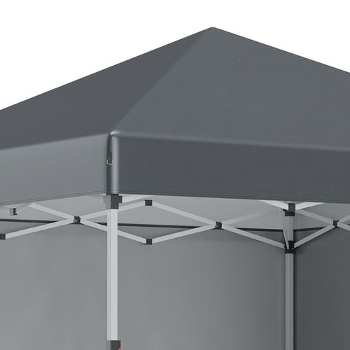 3 x 3 (M) Pop Up Gazebo Event Shelter with 2 Sidewalls, Weight Bags, Dark Grey