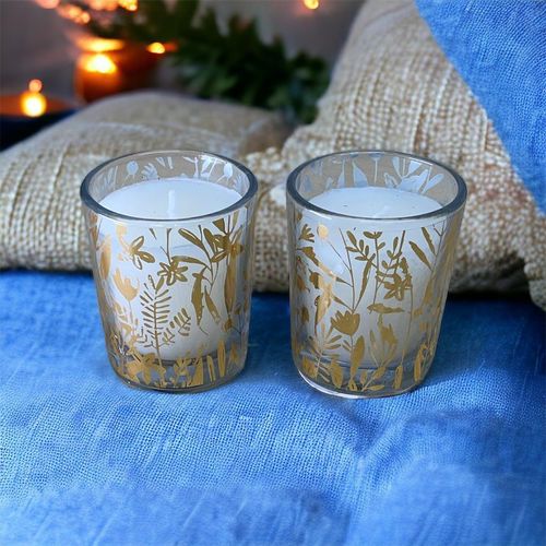 Scented Leaf Votive Candles, Pack of 2