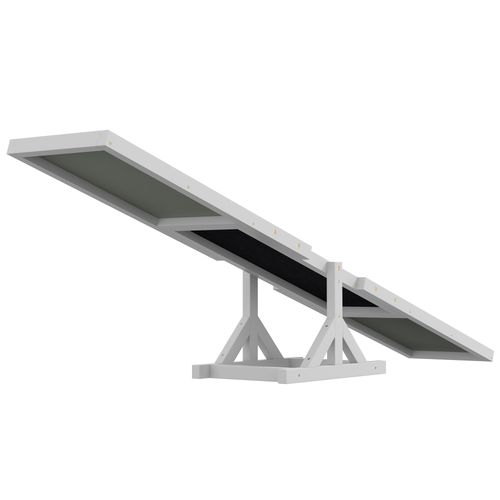 PawHut Wooden Pet Seesaw for Big Dogs with Anti-Slip Surface, White