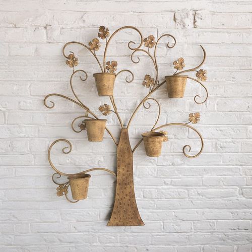 120CM RUSTY TREE DECORATION WALL PLANTER