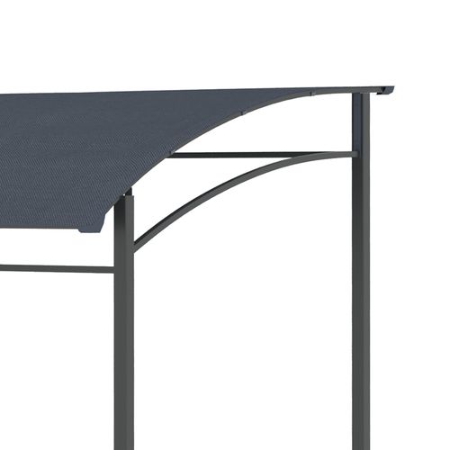2M (7ft) BBQ Grill Gazebo Tent Garden Grill Metal Frame Grey