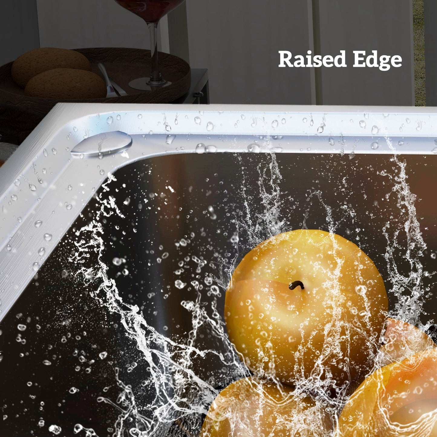 HOMCOM Outdoor Kitchen Sink Unit with Cold and Hot Water Pipe