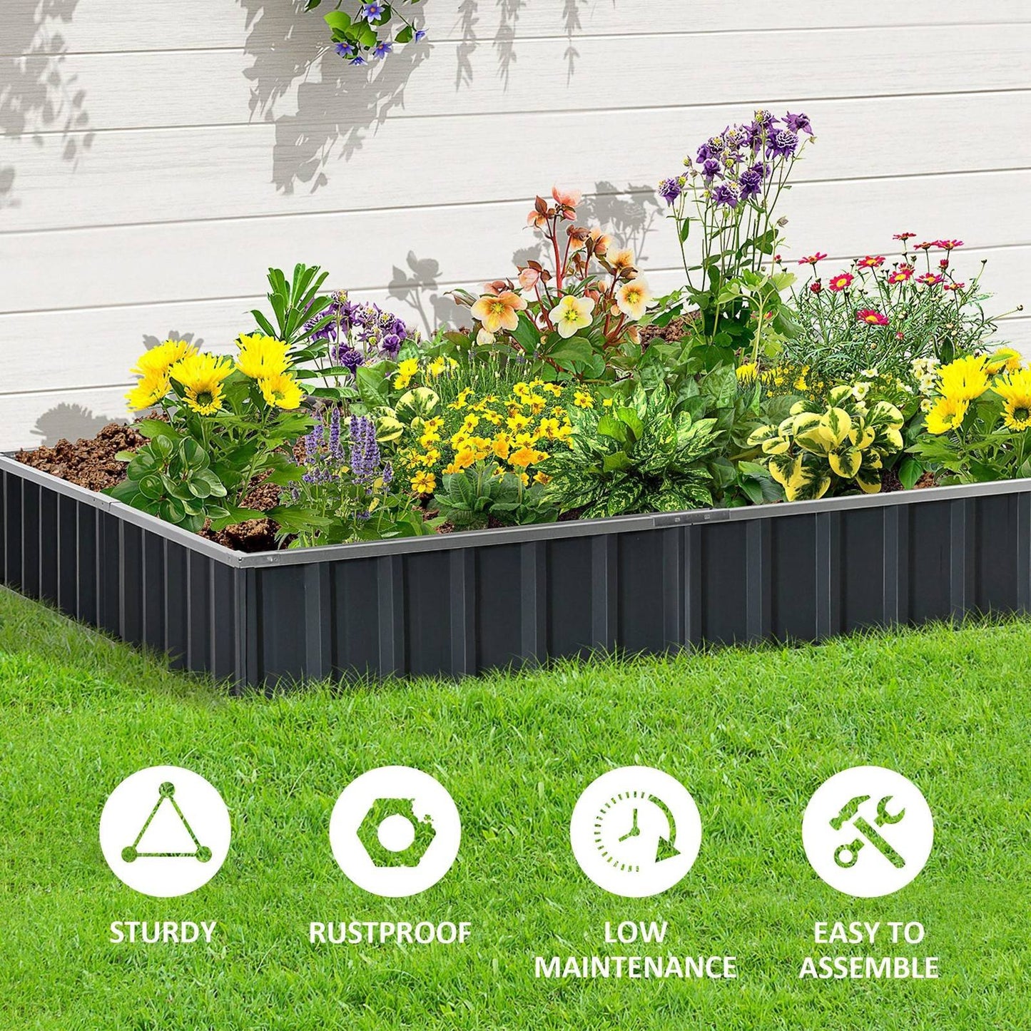 645L Metal Raised Garden Bed