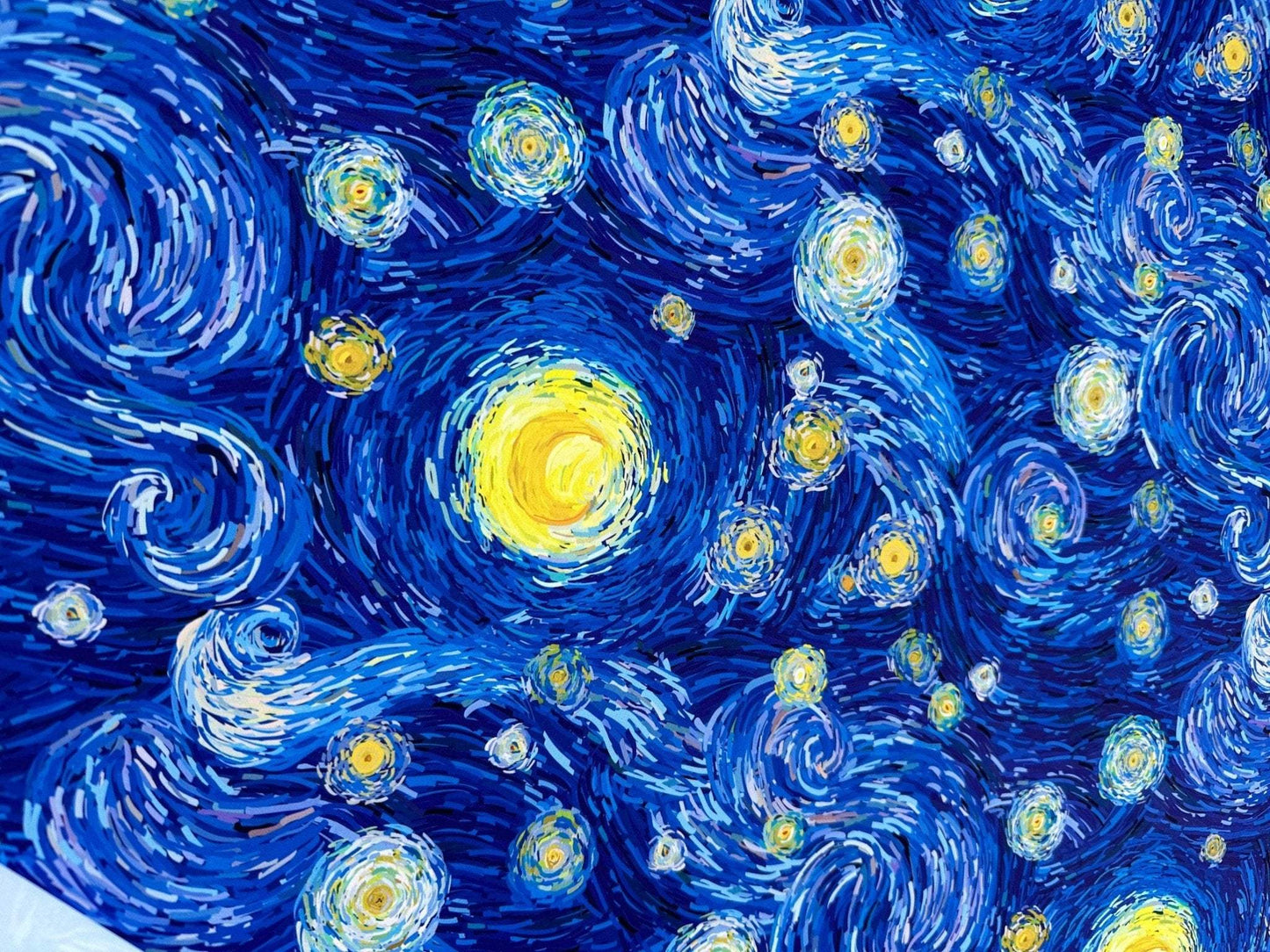 Van Gogh Inspired Fabric – Available in Satin, Crepe, Spandex & Chiffon | By Metre
