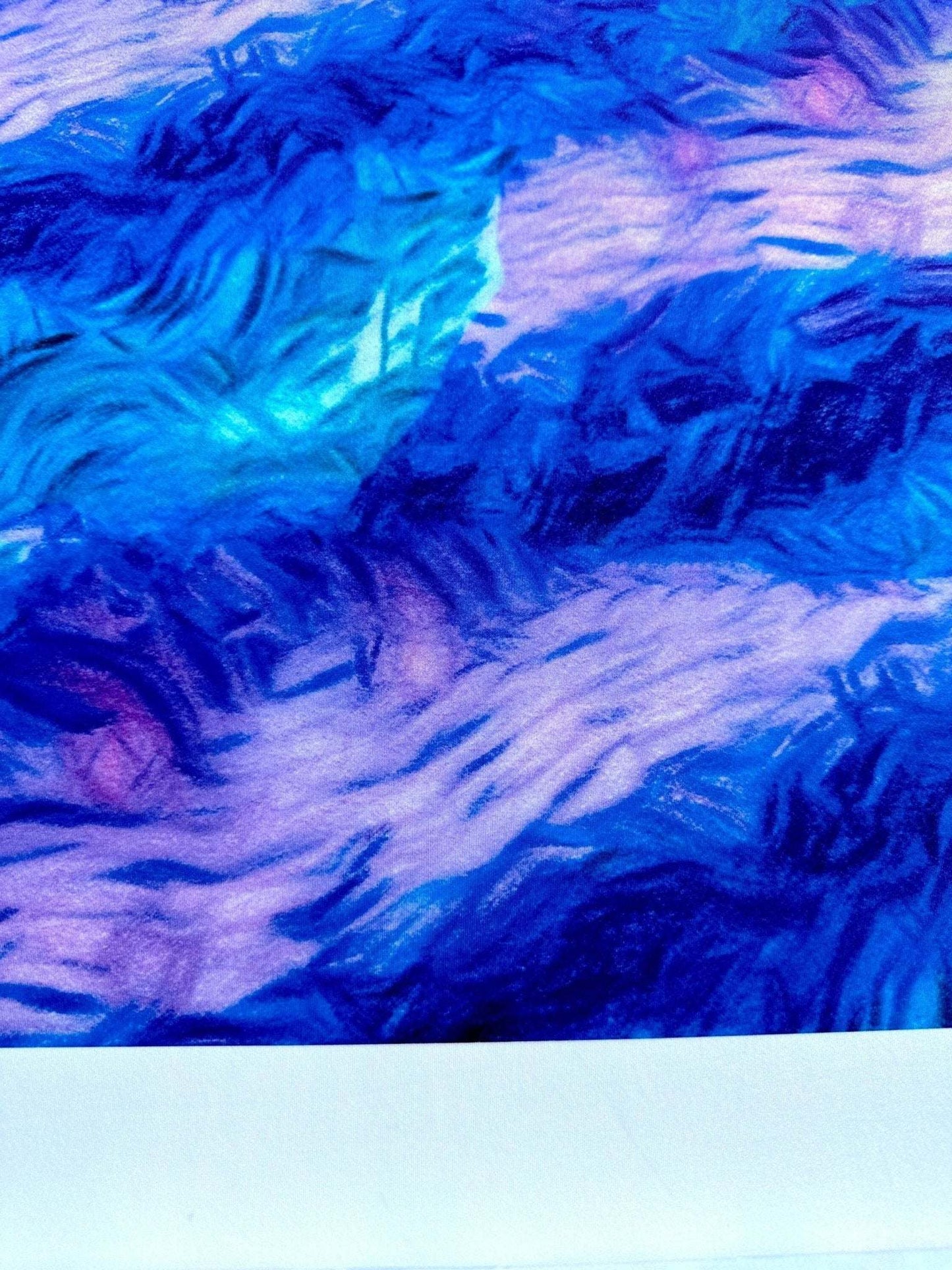 Abstract Blue and Purple Tie Dye Pattern Fabric – Available in Satin, Crepe, Spandex & Chiffon | By Metre