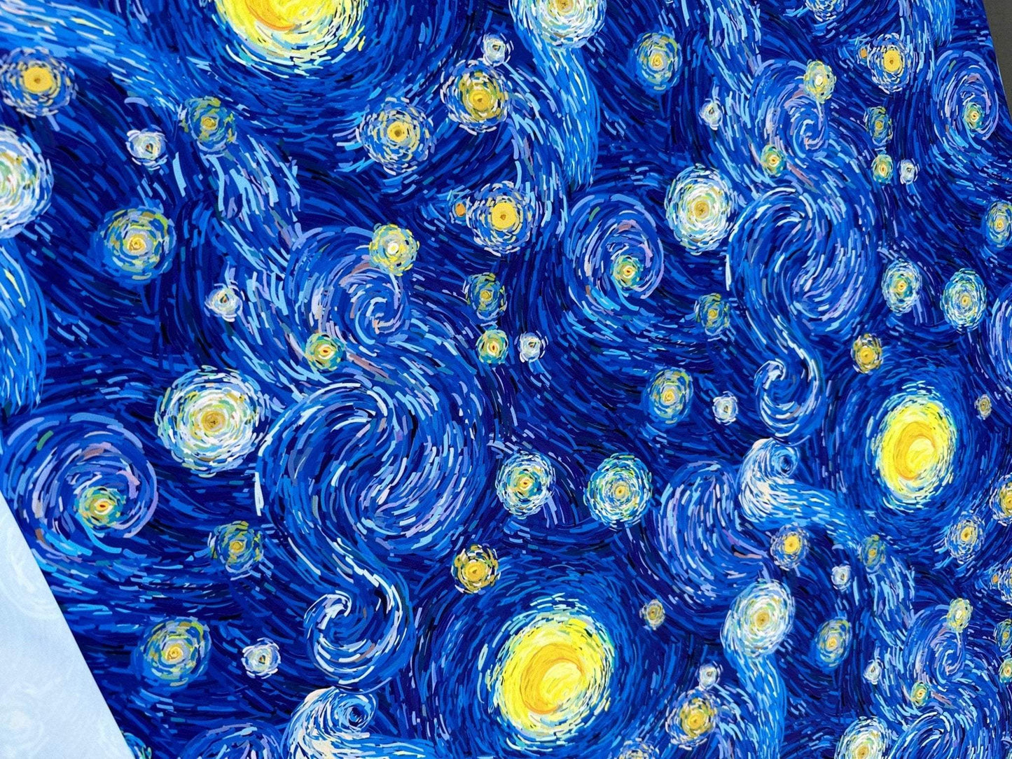 Van Gogh Inspired Fabric – Available in Satin, Crepe, Spandex & Chiffon | By Metre