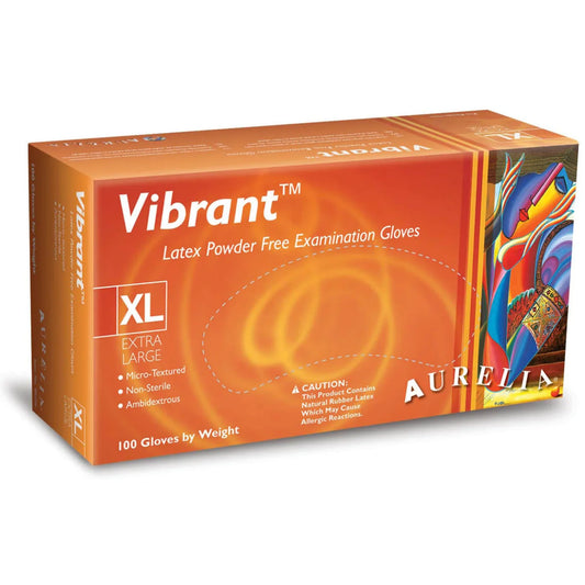 VIBRANT 100 Latex Powder Free Examination Gloves