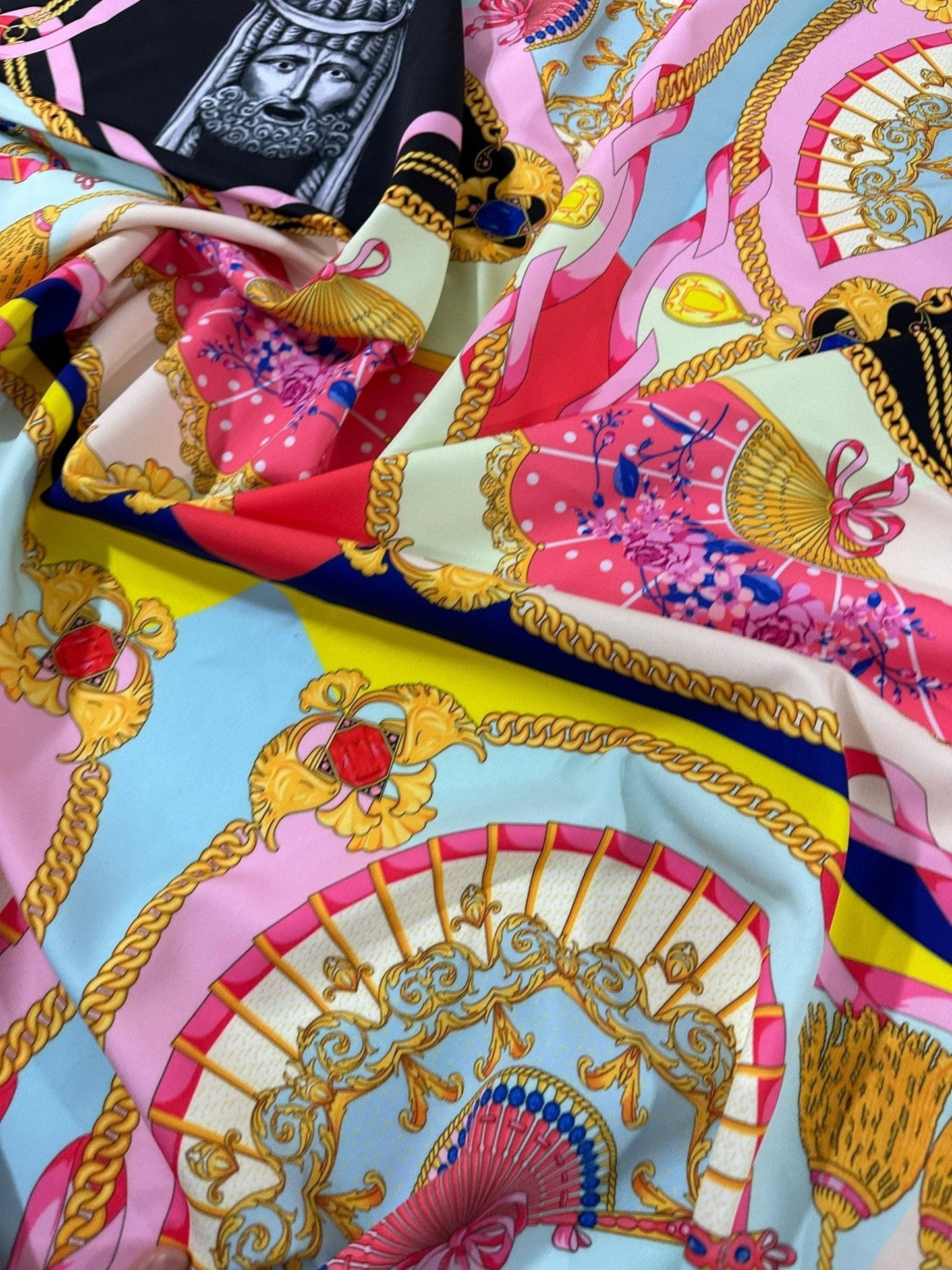Vintage Baroque Pattern Fabric