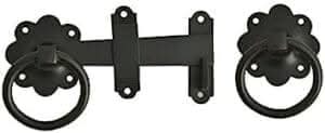 Vintage Style 6" Black Galvanised Plain Ring Gate Latch