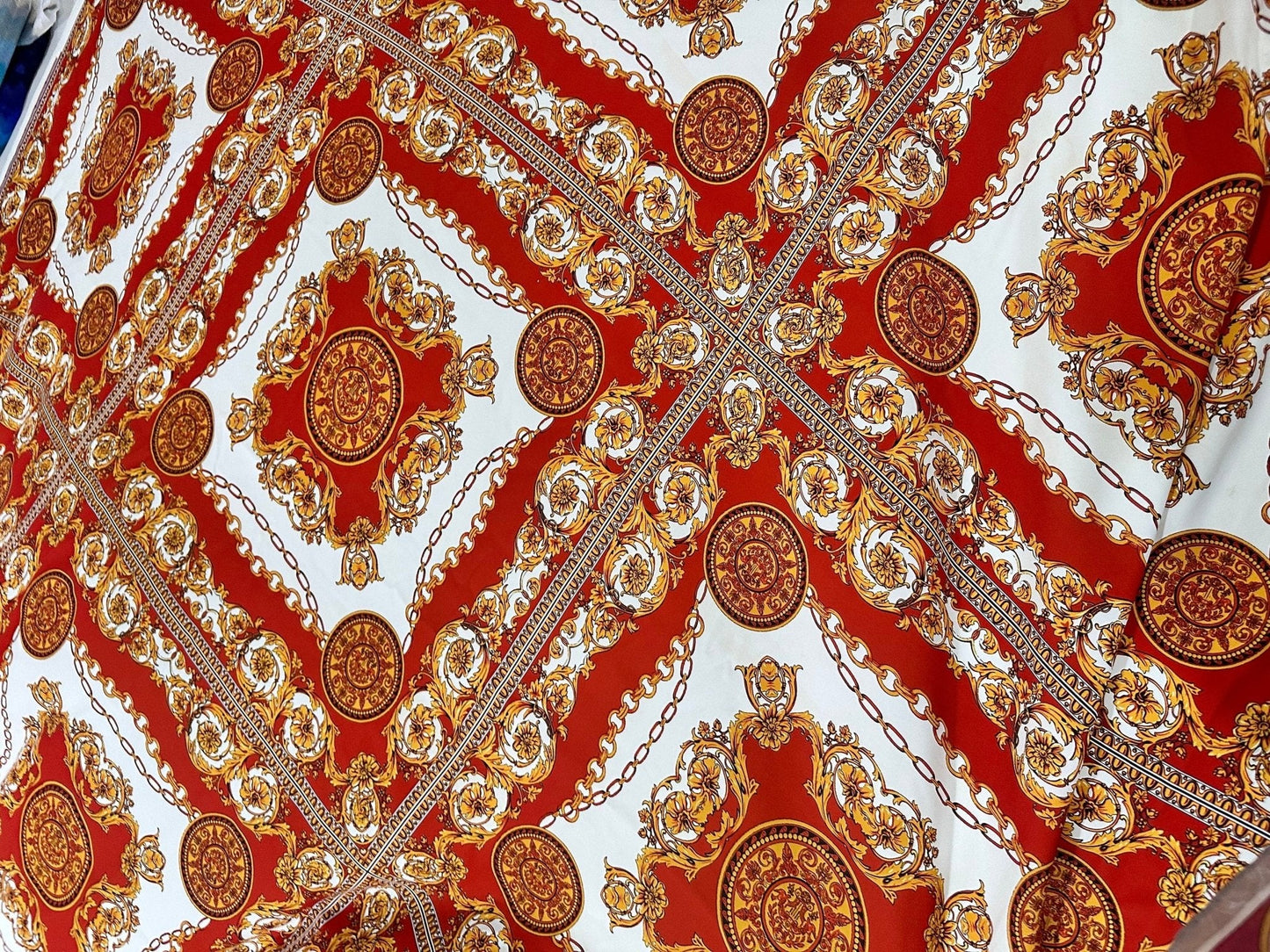 Vintage Baroque Pattern Fabric