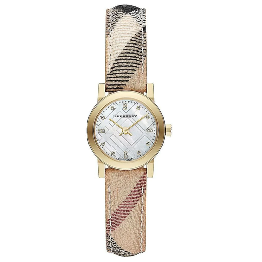 Burberry Ladies Watch The Classic City 26mm Diamond Yellow Gold BU9226