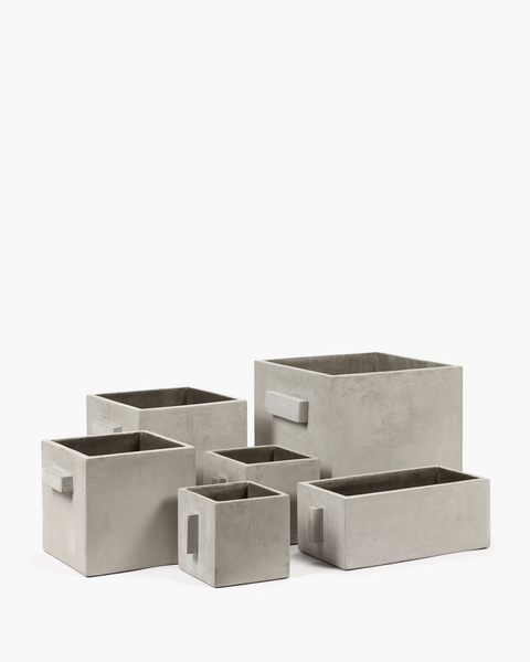 Grey Rectangular Pot