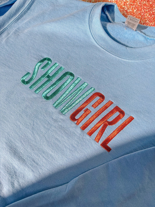 SHOWGIRL embroidered sweatshirt