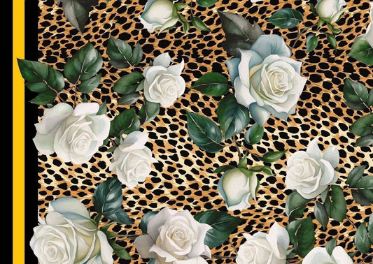 Floral and Cheetah Pattern Fabric – Available in Satin, Crepe, Spandex & Chiffon | By Metre