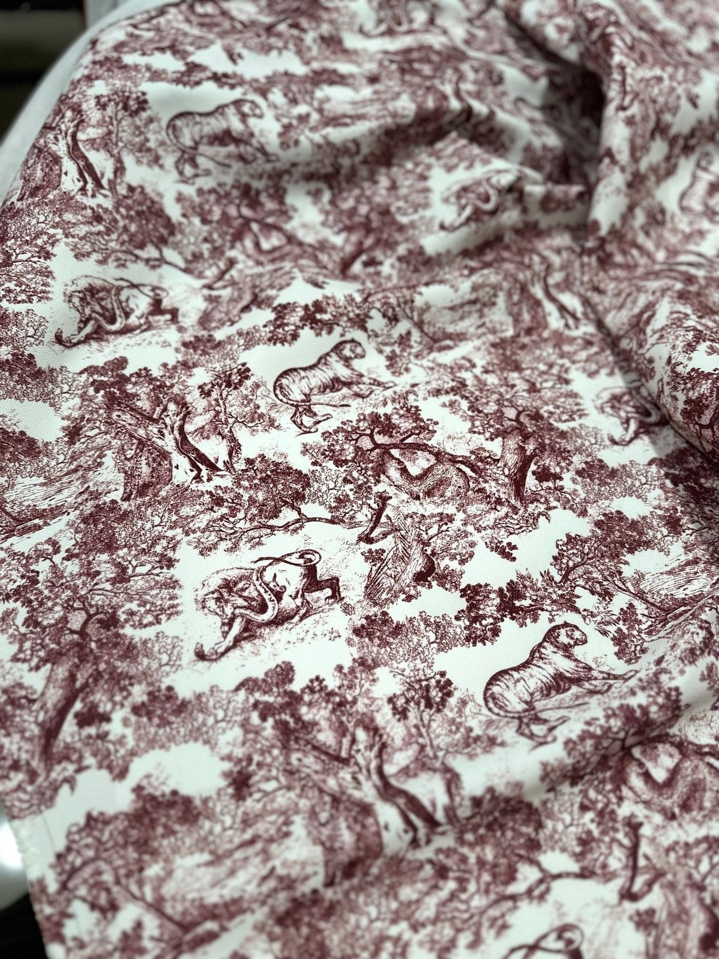 Brown Wild Forest Pattern Fabric