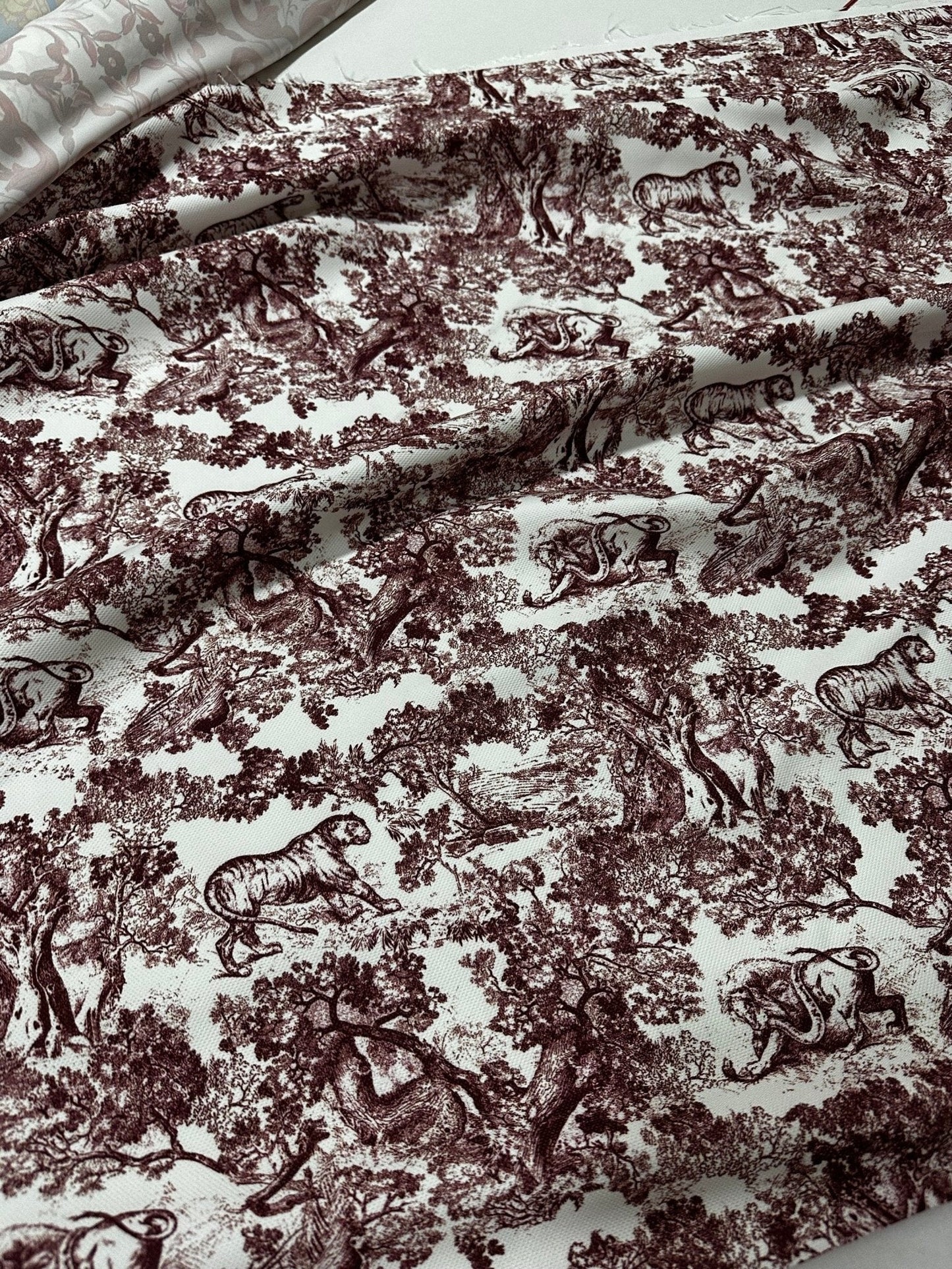 Brown Wild Forest Pattern Fabric