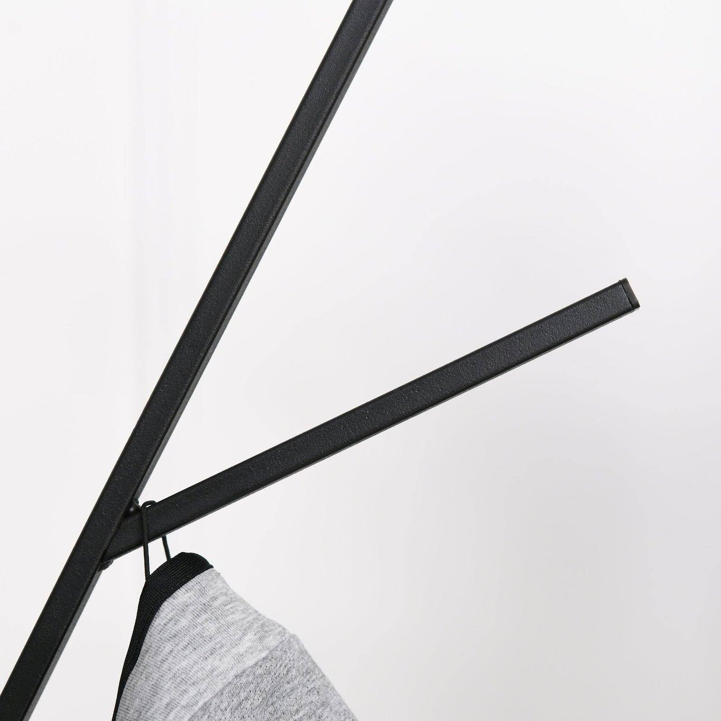 Free Standing Metal Coat Rack Stand 9 Hooks With Shelf In Brown