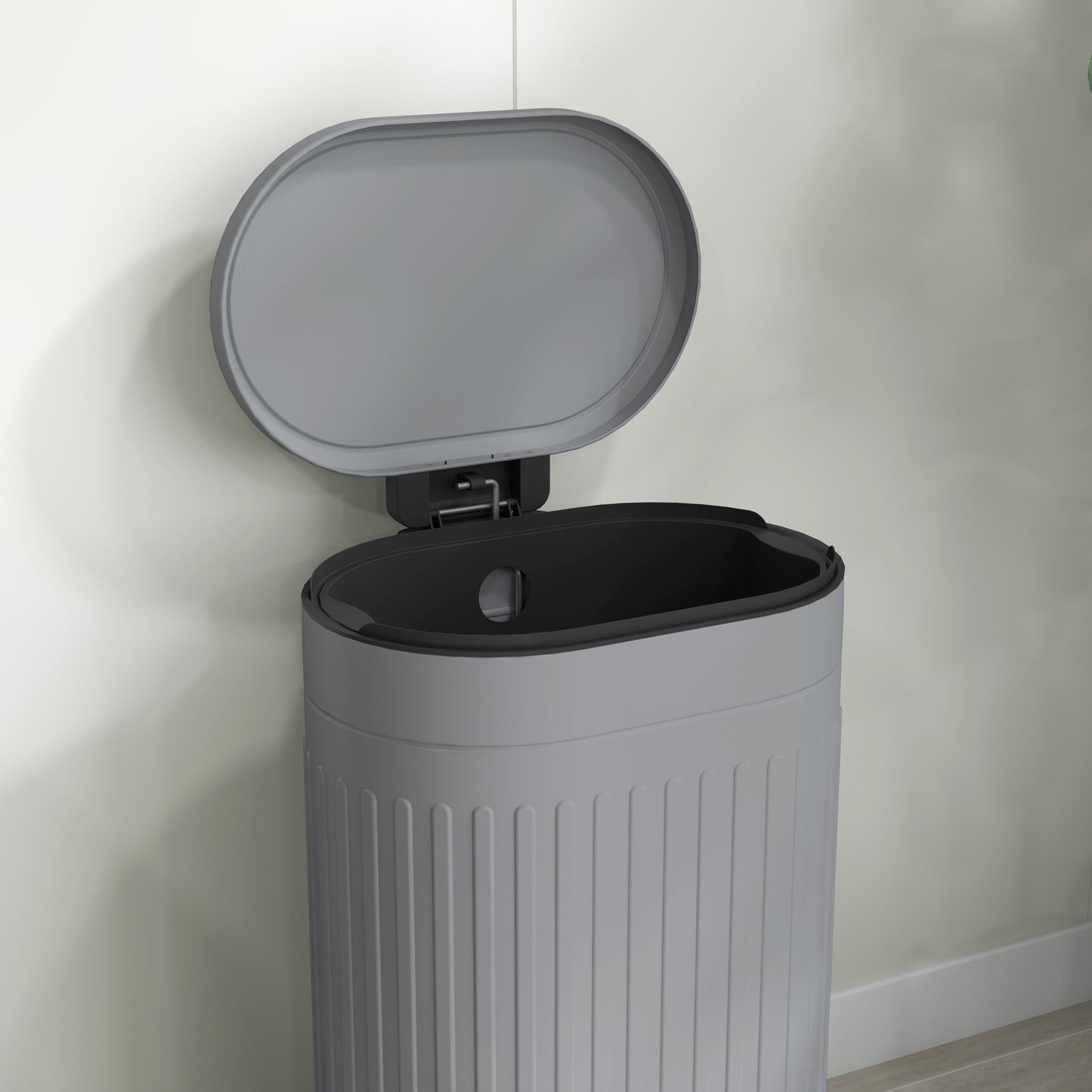 HOMCOM 20L Pedal Bin, Metal Kitchen Bin with Soft-close Lid