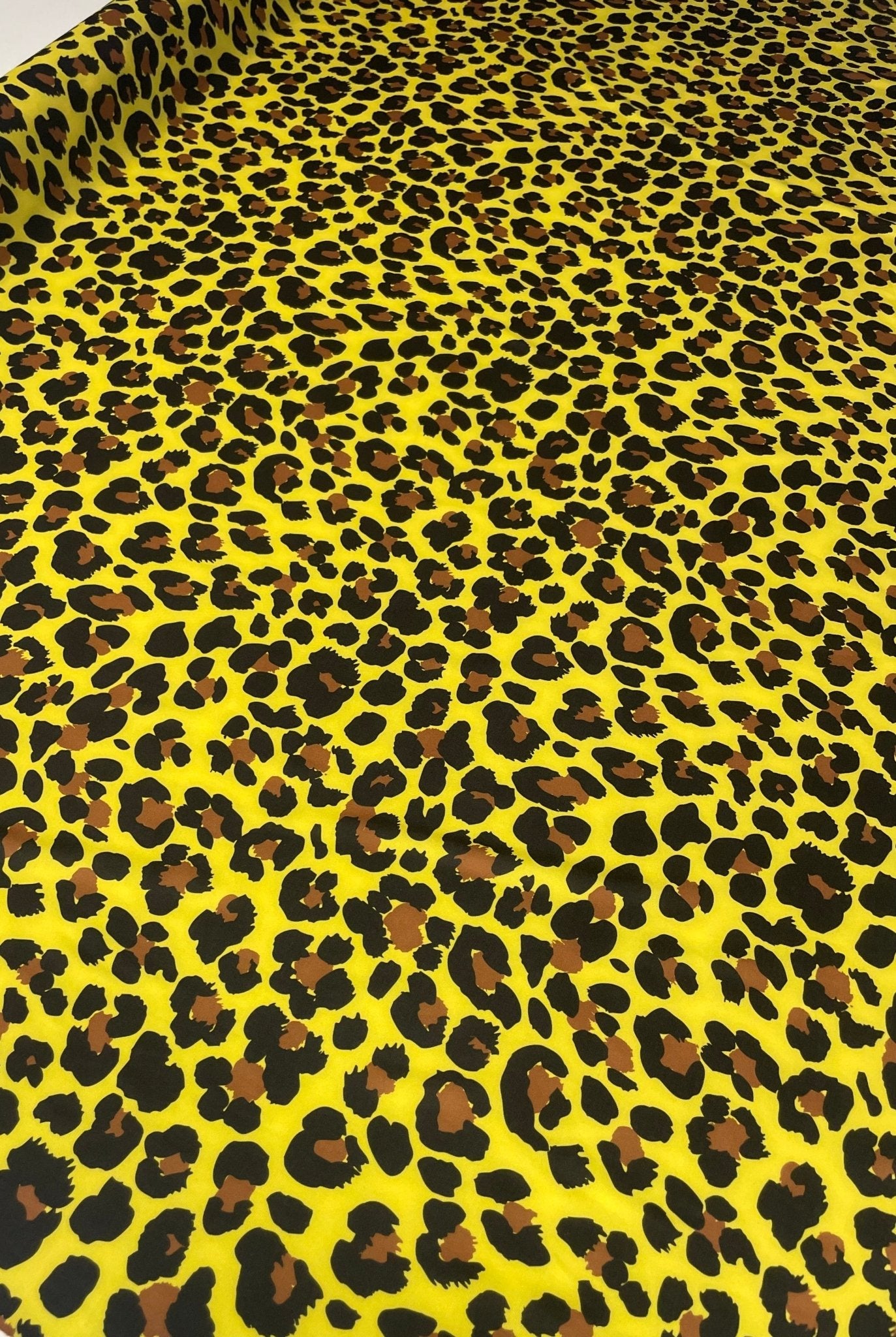 Yellow Leopard Print Fabric by the Metre