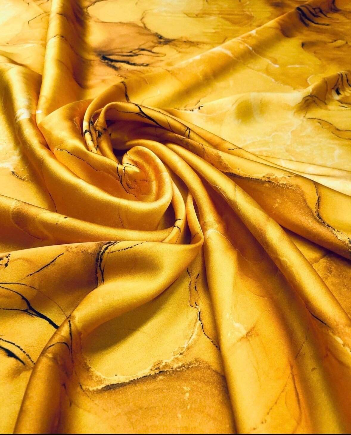 Yellow Tie Dye Fabric – Multiple Fabric Options, Sold by Metre
