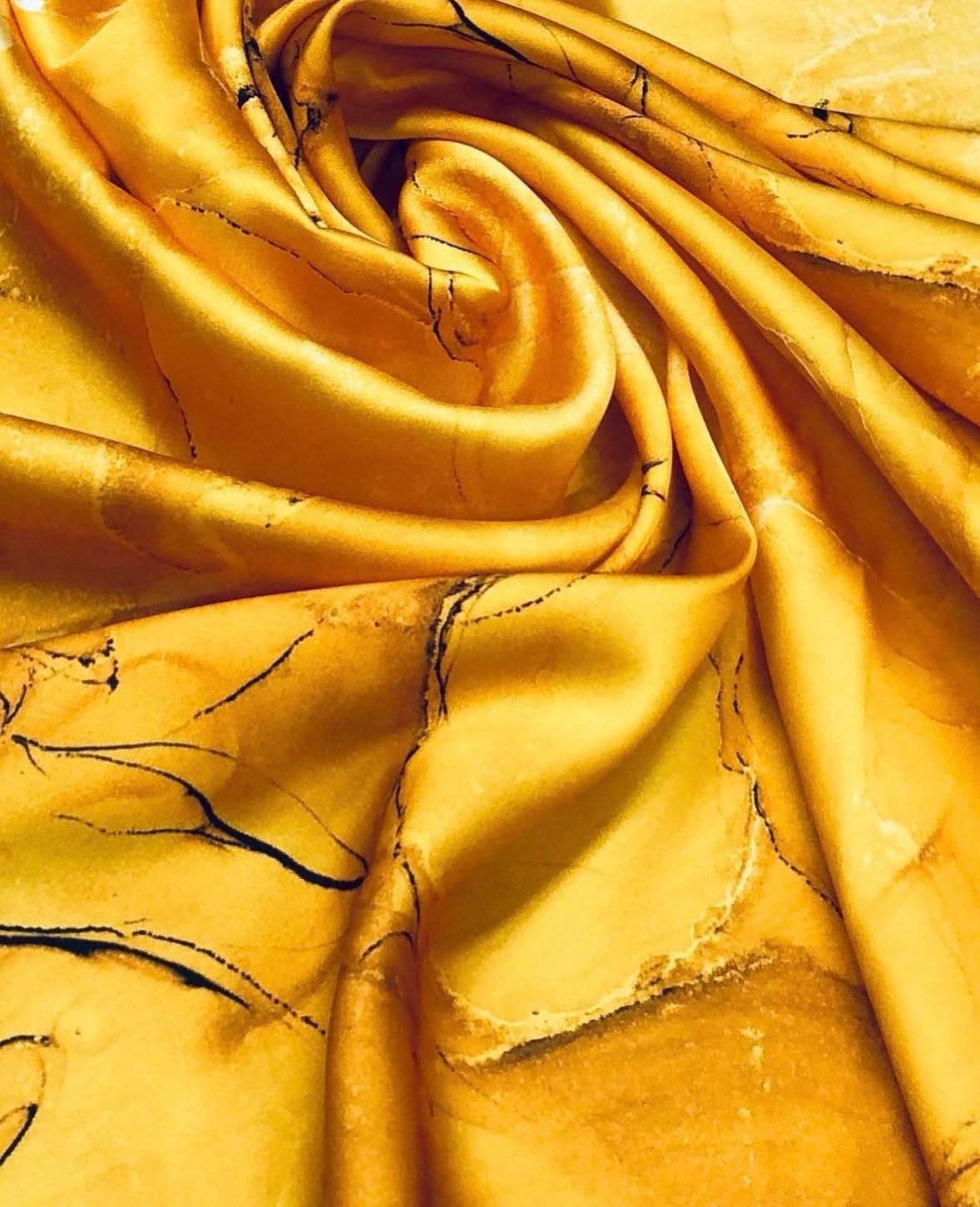 Yellow Tie Dye Fabric – Multiple Fabric Options, Sold by Metre