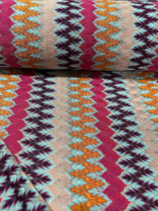 Zigzag Knit Jersey Fabric