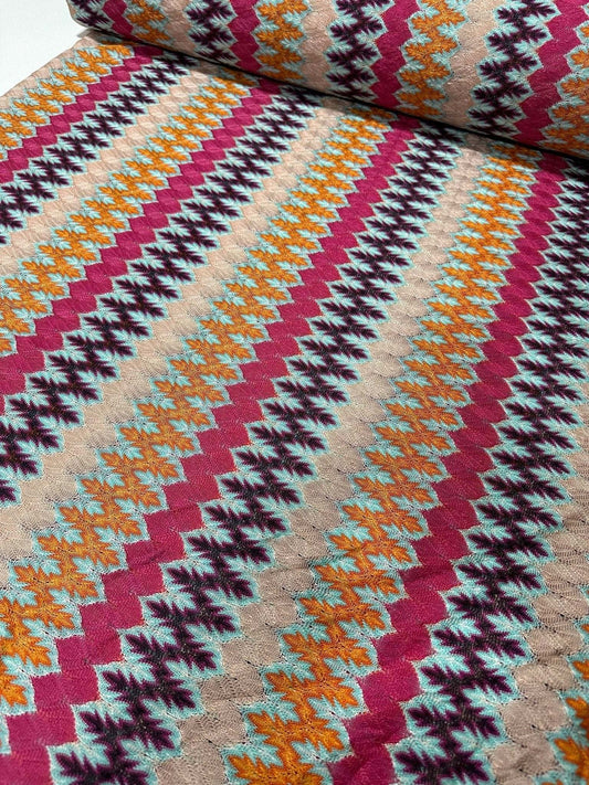 Zigzag Knit Jersey Fabric