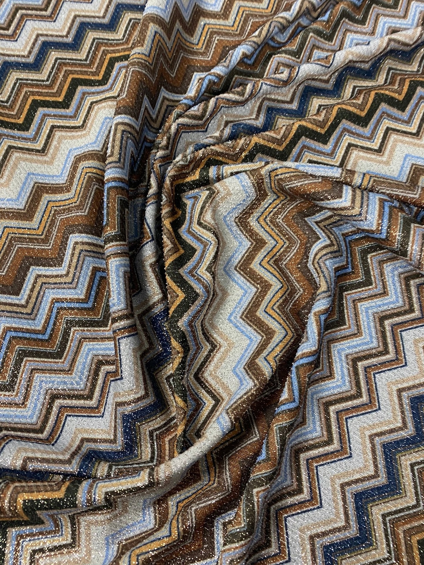 Zigzag Lurex Knit Fabric