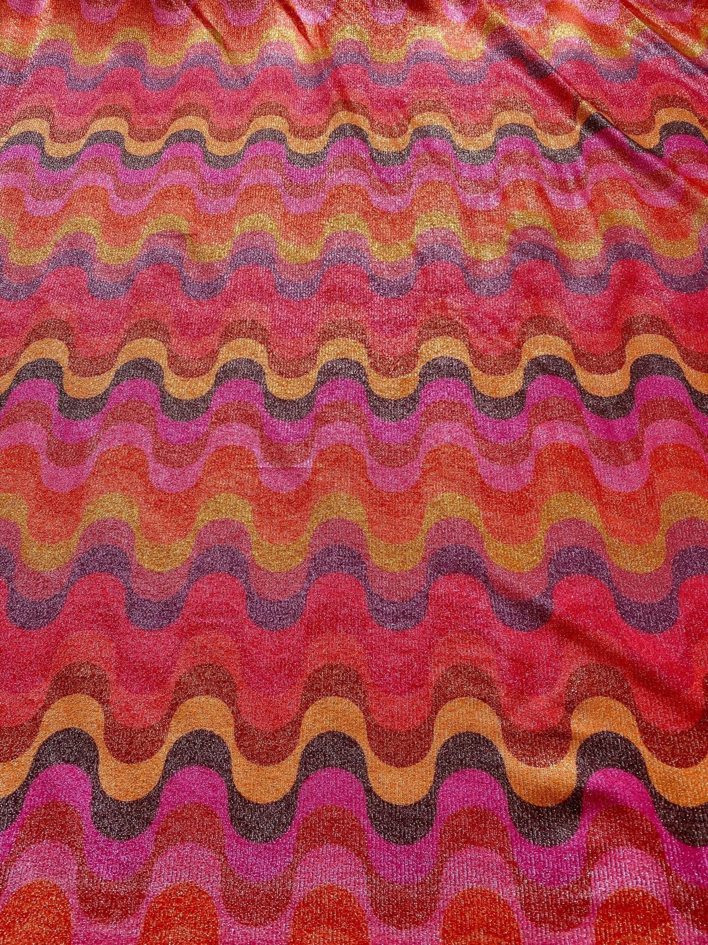 Zigzag Pattern Fabric, Shimmer Spandex Fabric, spandex 4-way stretch fabric, Evening dress fabric