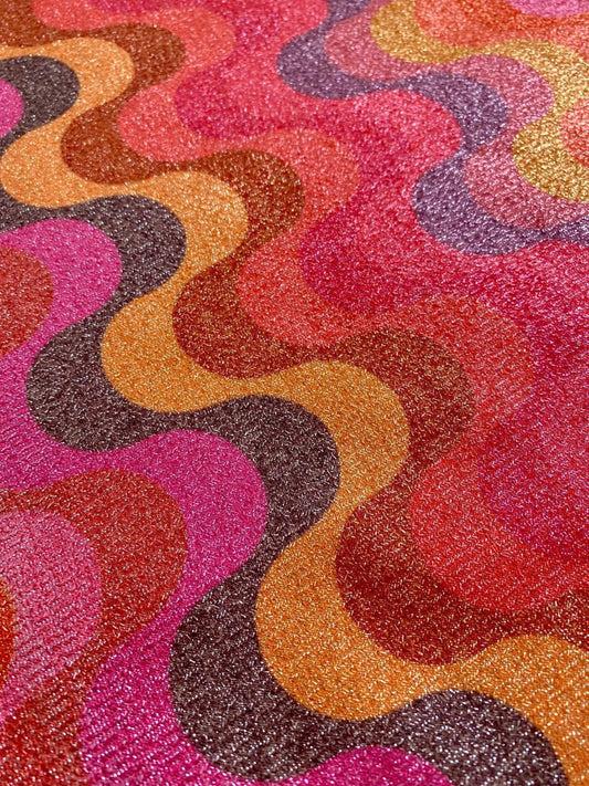 Zigzag Pattern Fabric, Shimmer Spandex Fabric, spandex 4-way stretch fabric, Evening dress fabric