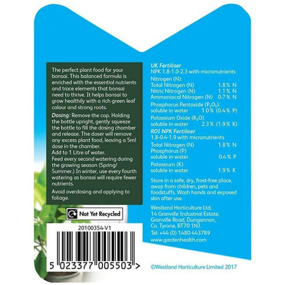Westland Bonsai Feed Concentrate 200ml (makes 40L)