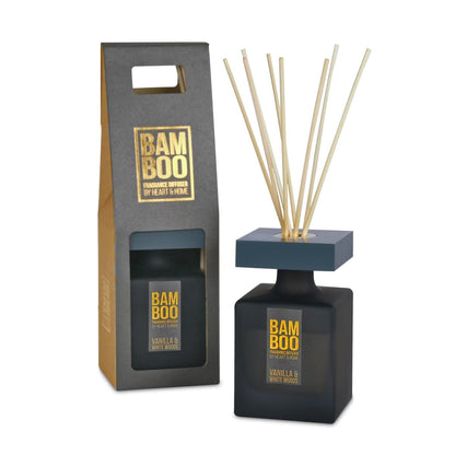 Vanilla & White Woods Fragrance Diffuser -140ml - Up to 16 Weeks of Fragrance