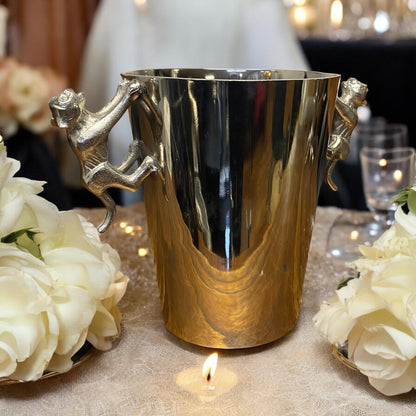 23CM ALUMINIUM LEOPARD CHAMPAGNE BUCKET