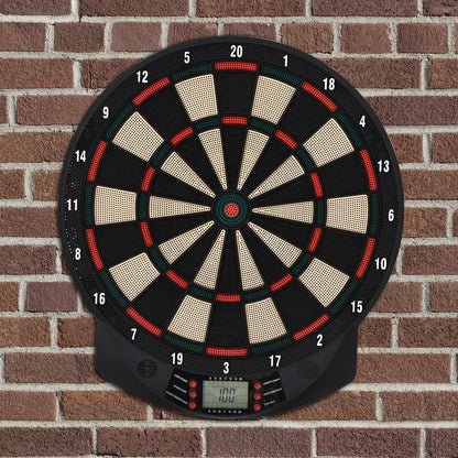 Plastic Electronic Dartboard w/ 6 Darts Black