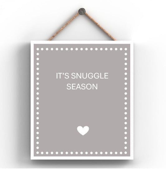 Wooden plaque - snuggle season