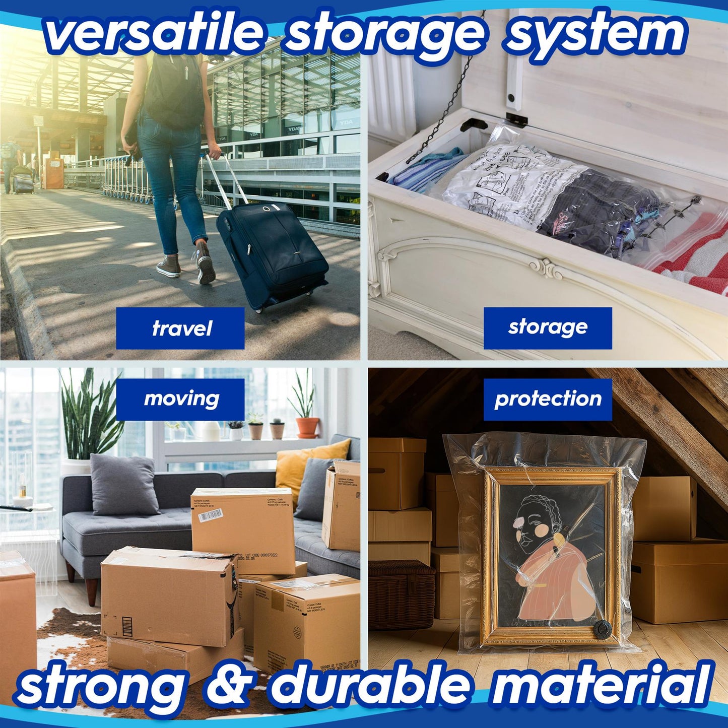 Vacuum Storage Bag Hand Pump - 30cm - White