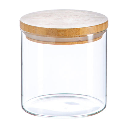550ml Scandi Storage Jar with Wooden Lid