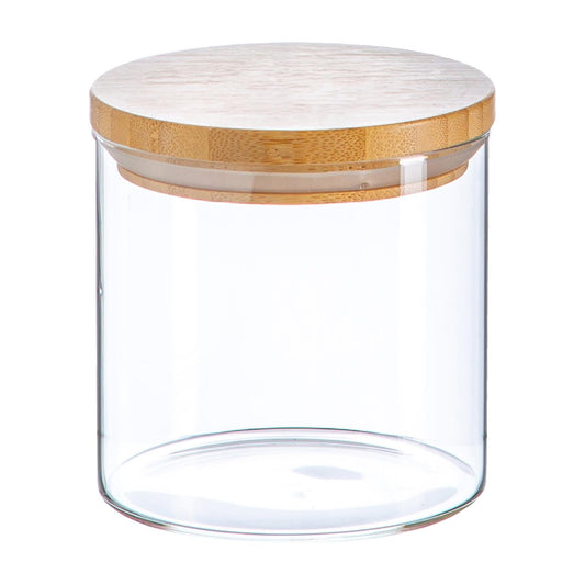 550ml Scandi Storage Jar with Wooden Lid